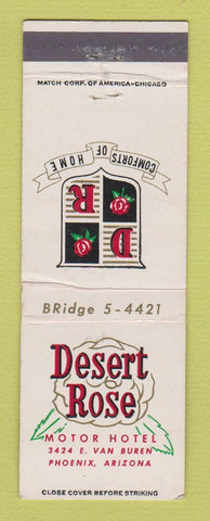 Matchbook Cover - Desert Rose Motor Hotel Phoenix AZ