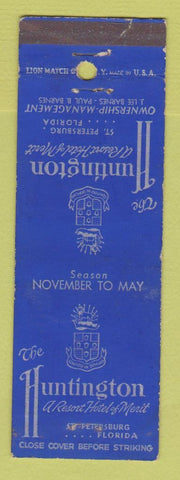 Matchbook Cover - Huntington Hotel St Petersburg FL