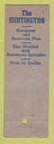 Matchbook Cover - Huntington Hotel St Petersburg FL