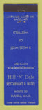 Matchbook Cover - Hill n Dale Restaurant Motel Russell MA