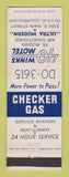 Matchbook Cover - Checker oil gas 40 Winks Motel Columbus OH