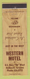 Matchbook Cover - Western Motel Holbrook AZ Route 66