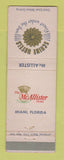 Matchbook Cover - McAllister Hotel Miami FL Shine