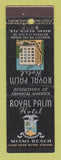 Matchbook Cover - Royal Palm Hotel Miami Beach FL feature