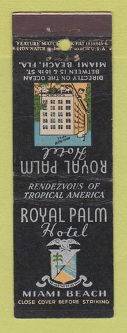 Matchbook Cover - Royal Palm Hotel Miami Beach FL feature