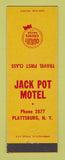 Matchbook Cover - Jack Pot Motel Plattsburg NY Quality Courts