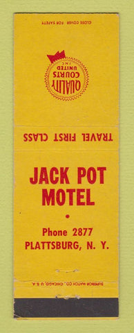 Matchbook Cover - Jack Pot Motel Plattsburg NY Quality Courts