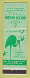 Matchbook Cover - Green Heron Hotel Miami Beach FL