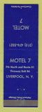 Matchbook Cover - Motel 7 Liverpool NY