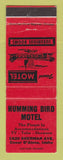 Matchbook Cover - Humming Bird Hotel Coeur D'Alene ID