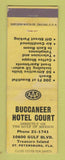 Matchbook Cover - Buccaneer Hotel Court St Petersburg FL WEAR
