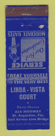 Matchbook Cover - Linda Vista Court Motel St Augustine FL