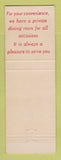 Matchbook Cover - Plantation Restaurant Marietta GA Jackson MS Tuscaloosa AL