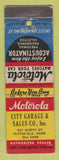 Matchbook Cover - Motoral Radio City Garage Pittsfield MA WEAR