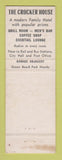 Matchbook Cover - Crocker House Hotel New London CT WEAR