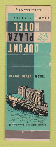 Matchbook Cover - Dupont Plaza Hotel Miami FL WEAR
