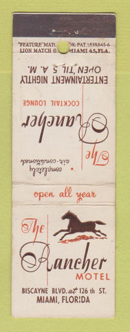 Matchbook Cover - Rancher Motel Miami FL feature