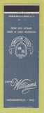Matchbook Cover - Hotel Williams Indianapolis IN