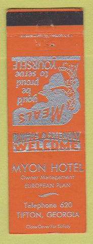 Matchbook Cover - Myon Hotel Tifton GA