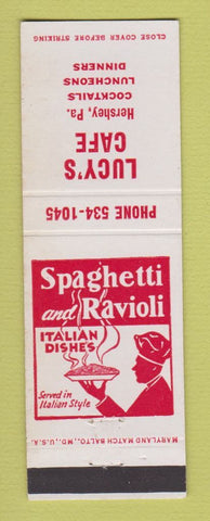 Matchbook Cover - Lucy's Cafe Hershey PA