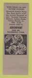 Matchbook Cover - Arrowprint Waterbury CT Stickers girlie SAMPLE