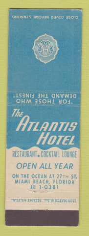 Matchbook Cover - Atlantis Hotel Miami Beach FL
