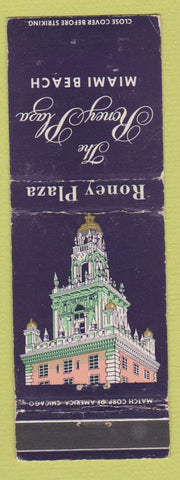 Matchbook Cover - Roney Plaza Hotel Miami Beach FL WEAR