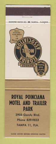 Matchbook Cover - Royal Poinciana Motel Trailer Park Tampa FL