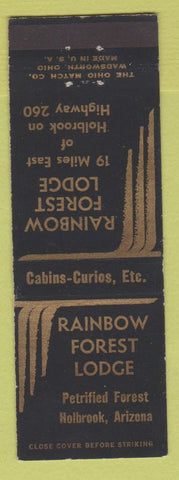 Matchbook Cover - Rainbow Forest Lodge Holbrook AZ