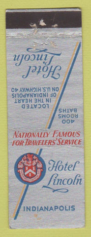 Matchbook Cover - Hotel Lincoln Indianapolis IN