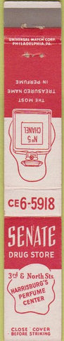 Matchbook Cover - Seante Drug Store Harrisburg PA 10 Strike