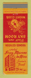 Matchbook Cover - Fray Marcos de Niza Hotel Sonora Nogales