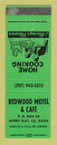 Matchbook Cover - Redwood Motel Cafe Myers Flat CA