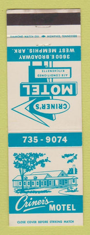 Matchbook Cover - Criner's Motel West Memphis AR