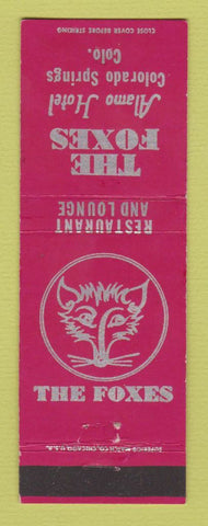 Matchbook Cover - The Foxes Alamo Hotel Colorado Springs