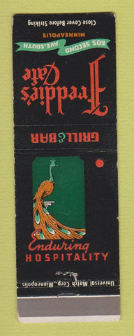 Matchbook Cover - Freddie's Cafe Minneapolis MN