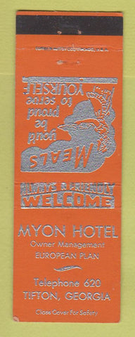 Matchbook Cover - Myon Hotel Tifton GA