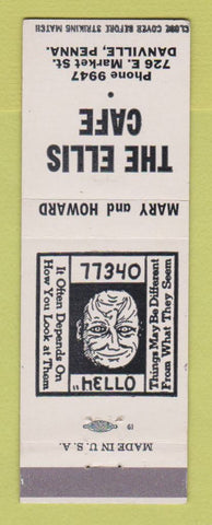 Matchbook Cover - The Ellis Cafe Danville PA
