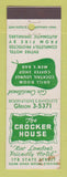 Matchbook Cover - Crocker House Restaurant New London CT
