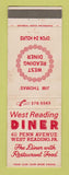 Matchbook Cover - West Reading Diner PA