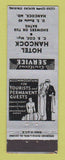 Matchbook Cover - Hotel Hancock MD