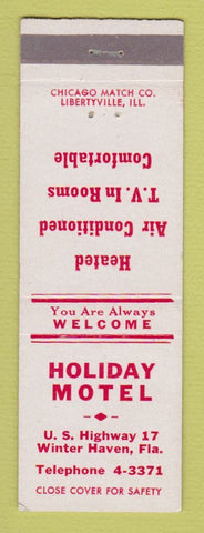 Matchbook Cover - Holiday Motel Winter Haven FL