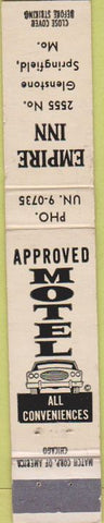 Matchbook Cover - Impire Inn Springfield MO 10 Strike