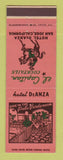 Matchbook Cover - Hotel DeAnza San Jose CA