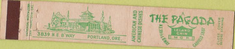 Matchbook Cover - The Pagoda Chinese Portland OR 10 Strike