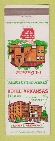 Matchbook Cover - Hotel Arkansas Rogers AR