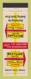 Matchbook Cover - Westbank Motel Idaho Falls ID