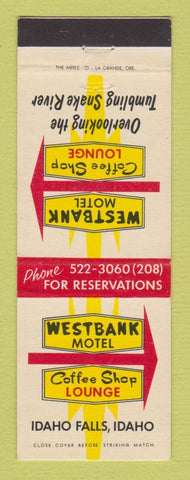 Matchbook Cover - Westbank Motel Idaho Falls ID
