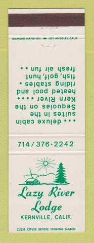 Matchbook Cover - Lazy River Lodge Kernville CA