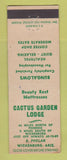 Matchbook Cover - Cactus Garden Lodge Wickenburg AZ
